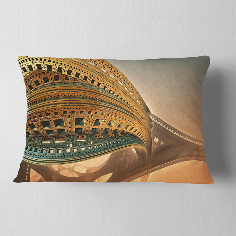  Coussin Designart «Bulgy Brown 3D Structure» Designart