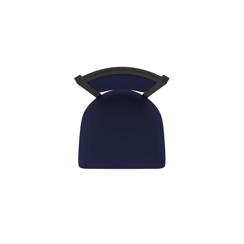 Tabouret pivotant Hadleigh, Tabouret de comptoir (siège d'une hauteur de 25 p, Noir froissé, Vinyle - crépuscule Canter