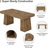 55.12" Modern Light  Wooden Executive Office Desk With Double Pedestal For Office(Only Table,No Chair)