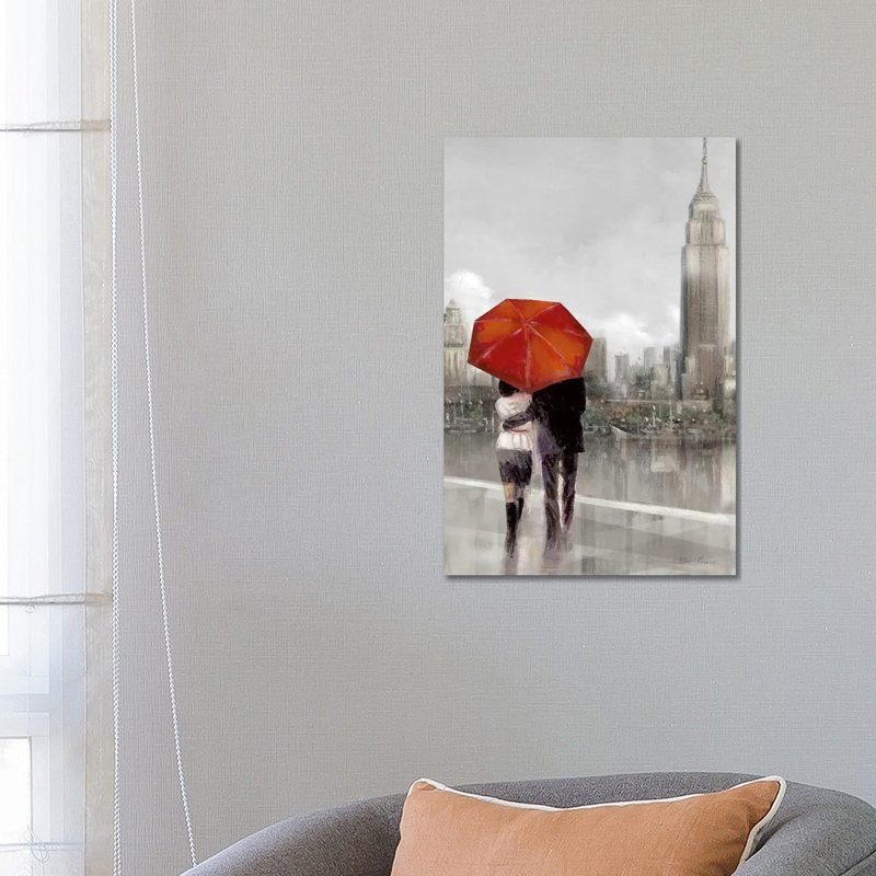Modern Couple In NY by Ruane Manning - Wrapped Canvas Painting, 66.04 cm H x 45.72 cm W x 1.91 cm D