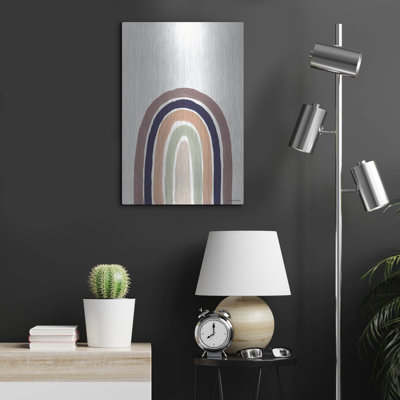 Art mural en métal luxueux «The Modern Rainbow» par Rachel Nieman, 12 po x 16 po