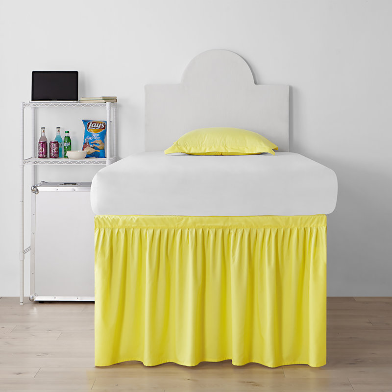 Jupe de lit Dorm, Jaune
