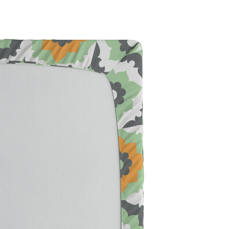 Drap d’ajustement géométrique quadrilobe, Drap-housse de taille double