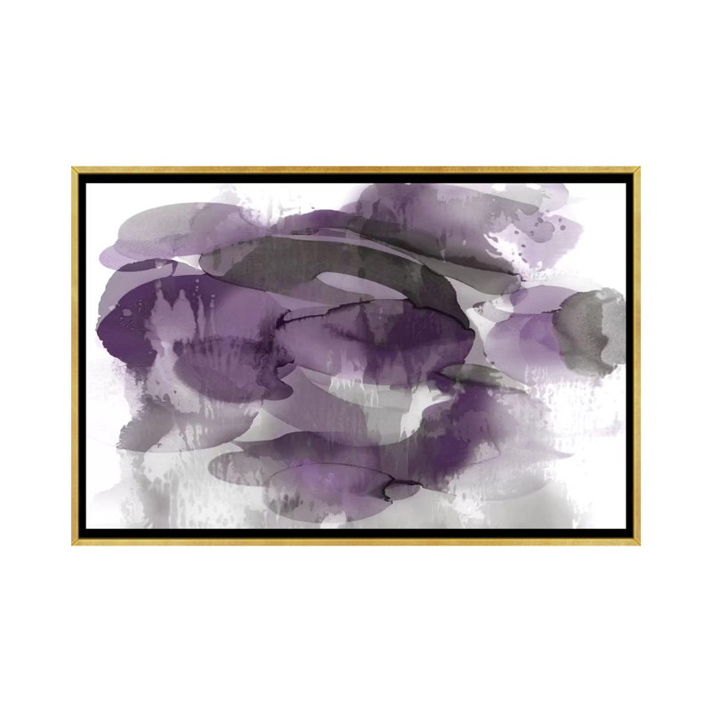«Flow II» par Kristina Jett - reproduction d'art sur toile tendue, H 32 po x l 48 po x P 1,5 po, Doré