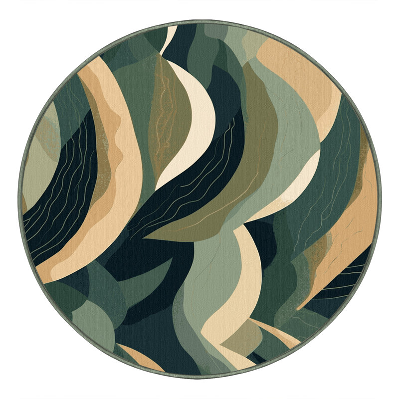 Aurora Drift Rug, Round 4'