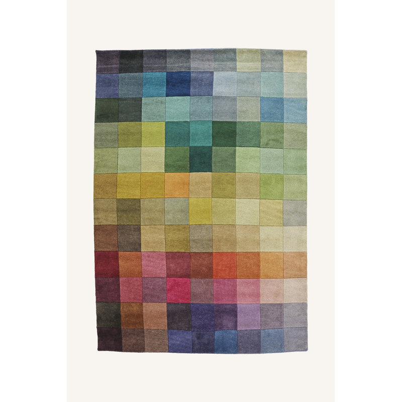 Kusai Geometric Wool Hand Woven Area Rug, Runner 70 x 240cm