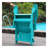 Adirondack Folding Chair with Dual Cup Holders in Lake Blue - 380 lb Capacity HDPE Patio Seat-1747092285
