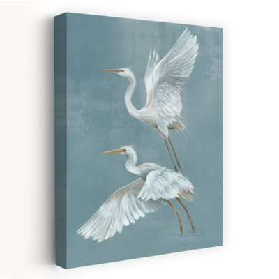 Graceful Herons I, art mural abstrait contemporain