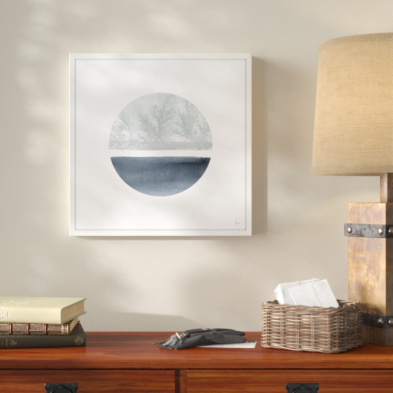 "au-dessus de l’horizon" -cadre photo imprimé sur papier, H 18 po x l 18 po x P 1,5 po, Cadre blanc