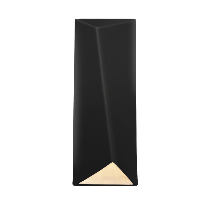 Caeli Ceramic LED Flush Mounted Sconce, Matte Black