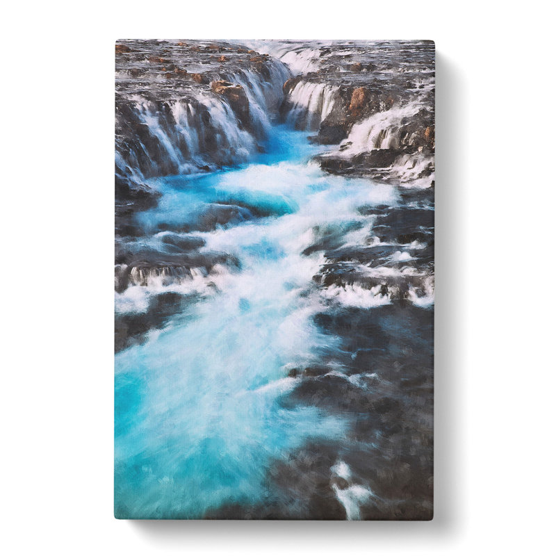 Waterfalls In Iceland - Wrapped Canvas Print, 50cm H x 35cm W x 3cm D