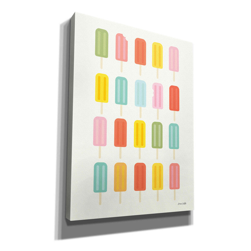 «Colorful Popsicles» par Ann Kelle Designs, art mural sur toile, H 54 po x l 40 po x P 1,5 po