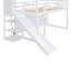 Lit mezzanine simple en bois avec glissoire, tablettes de rangement et lumière-1758968683