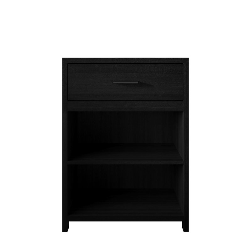 Armoire avec un tiroir en noir, Noir