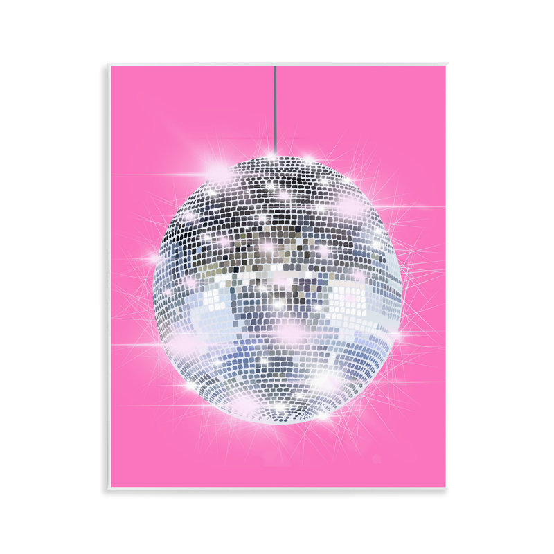 Art mural en forme de boule disco scintillante, design par Jen Bucheli