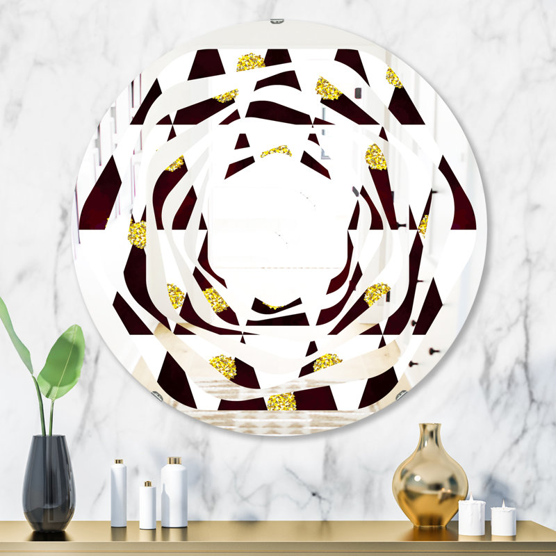 Miroir mural Whirl Polka Dot, H 31,5 po x l po