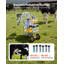 Electric Cow Milking Machine, 6.6 Gal / 25 L 304 Stainless Steel Bucket, Food-Grade Teat Cups and Silicone Hose, Strong Suction, Vacuum Pulsation, Electric Milker Machine with Wheels for Cow