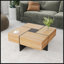 Table basse au design unique avec 4 compartiments de rangement cachés-810369338