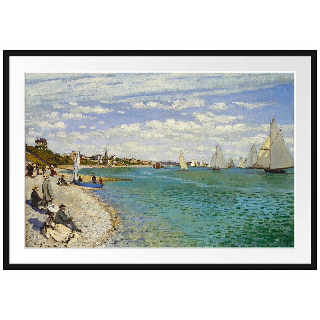 Gerahmter Kunstdruck Regatta at Sainte von Claude Monet