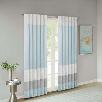 Silk Semi Sheer Single Curtain Panel