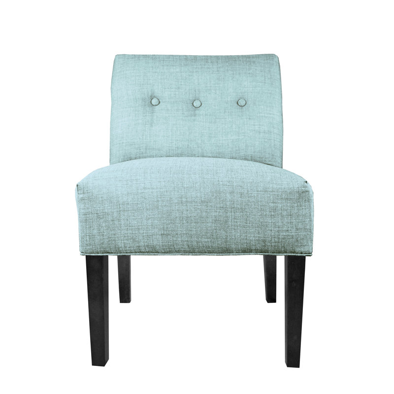 Fauteuil de chambre capitonné Brannan, Brume de mer