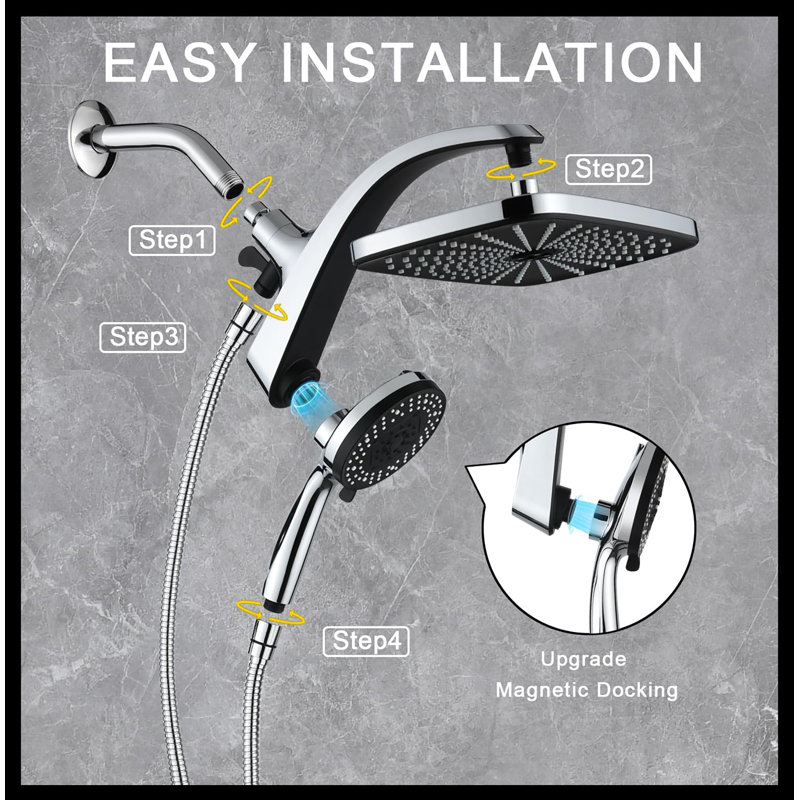 High Pressure Rain Shower Head, Chrome