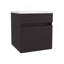Meuble-lavabo flottant avec lavabo Belle, 1 porte, wengé Belle-666518543