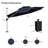 Sharayne 144'' Cantilever Umbrella with Crank Lift Counter Weights with Base in Ground-15067438