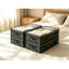 Bacs de rangement rayés sous le lit 39,4 po, paquet de 4 tiroirs en tissu durable, capacité de 90 L pour la chambre à coucher, petits espaces-1430272919
