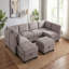 Siège de canapé modulaire sans accoudoirs, unité de canapé convertible avec rangement, fauteuil d'épissage flexible pour salon (8 pièces)