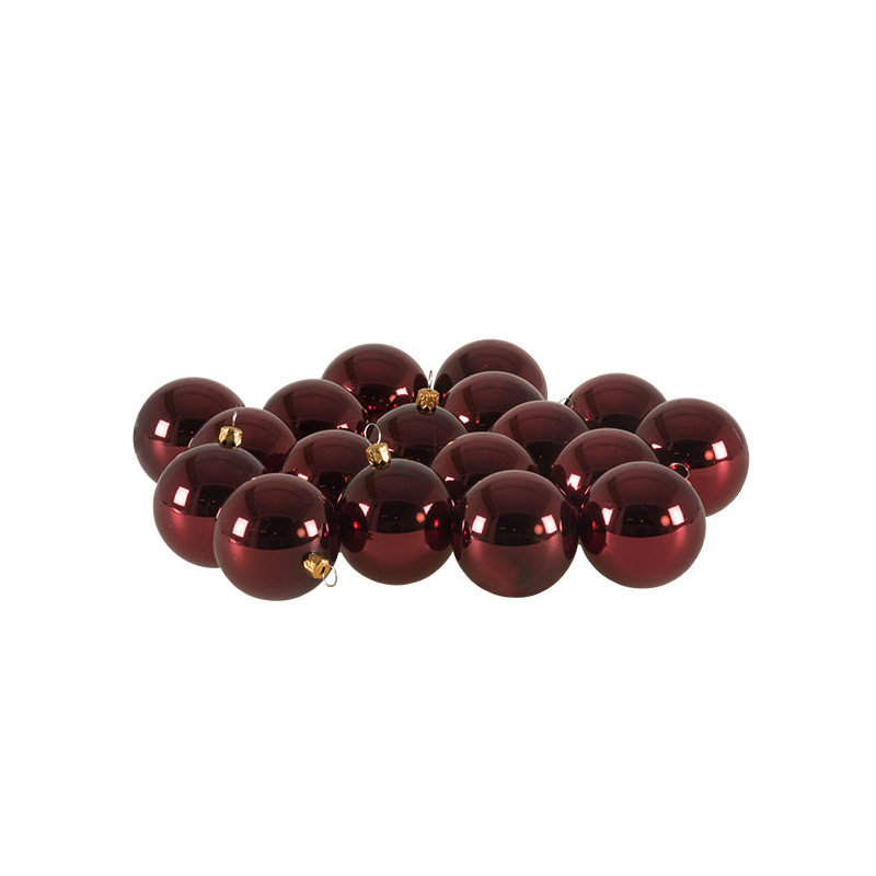 6cm Bauble, Burgundy Shiny