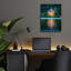 Art mural en verre Ebern Designs «The Old Stone Church At Blue Hour» par Rick Berk-999126551