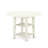 5 Piece Dining Room Furniture Set Includes a Round Kitchen Table with Dropleaf & Shelves and 4 Dining Chairs, Linen White