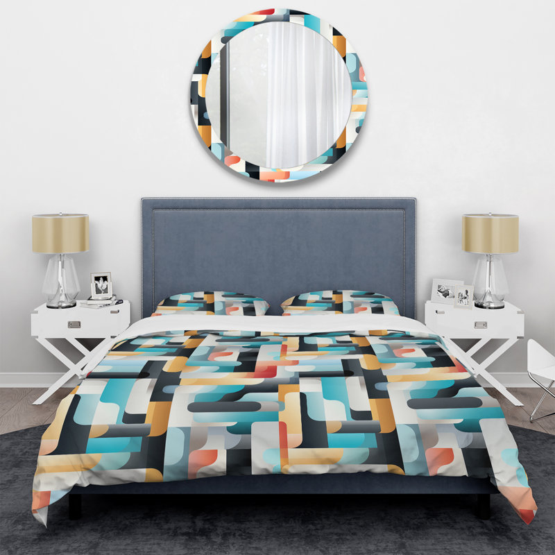 Monochrome Reflections II Duvet Cover, Queen Duvet Cover + 2 Standard Shams