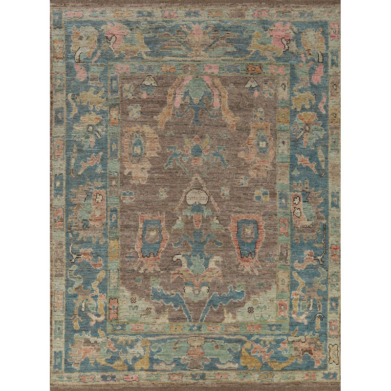 Tapis turc en laine fait à la main Oushak 8 x 10
