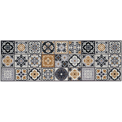 Mario Modern & Contemporary Patchwork Non-Skid Kitchen Mat