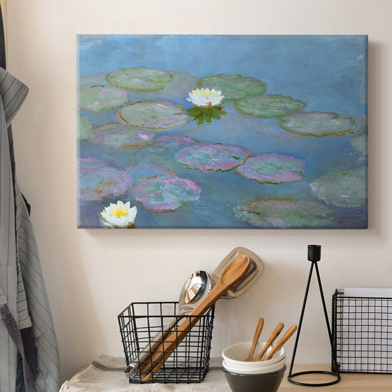 Water Lilies -Claude Monet-Gallery Wrapped Canvas-c. 1897–1899, 8x12