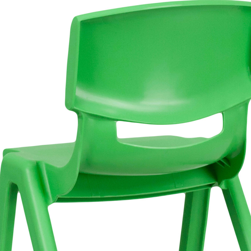 Chaise d'école en plastique empilable en polypropylène Florida, Multicolore, H 23,25 po x l 14,5 po x P 15,75 po