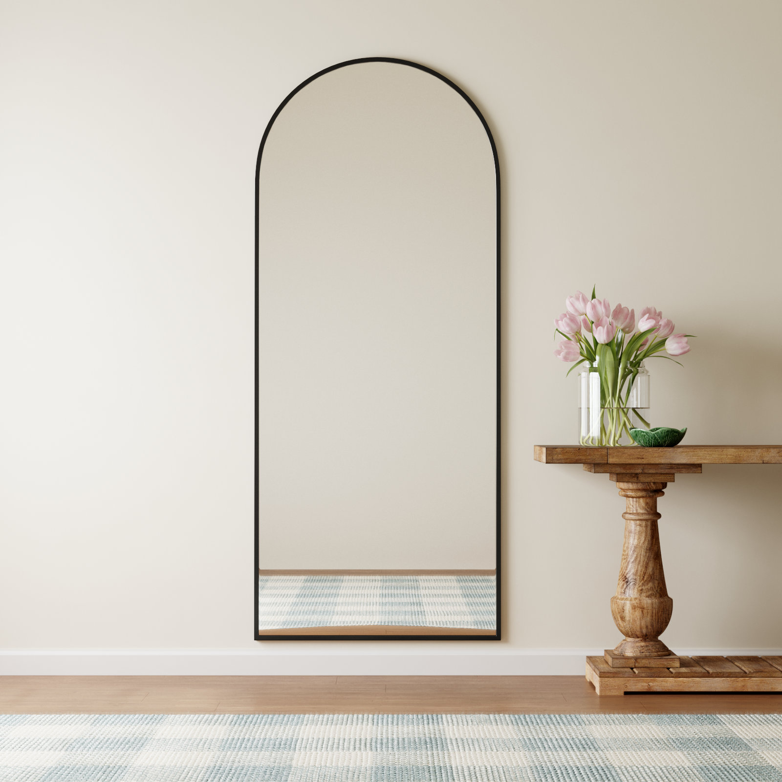 Sabine Accent Mirror, Black, 76" x 32"