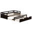 Lit de jour simple extensible avec lits gigognes, structure en bois avec lit gigogne escamotable, lit de jour extensible simple à très grand-178551793