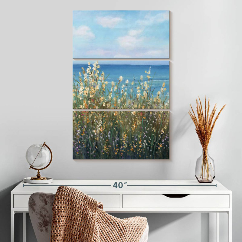 Alvord fleurs sur la côte I, H 32 po x l 20 po
