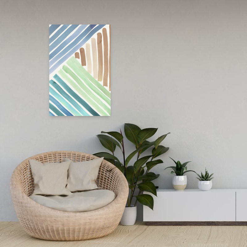 Spectral Symphony II, art géométrique abstrait moderne, H 24 po x l 16 po