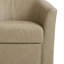 Fauteuil demi-tonneau pivotant en similicuir crème Parlington-1775895628