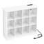 Bibliothèque à 12 cubes, organisateur de rangement l 50 po x H 41 po avec ports de chargement et anti-basculement-1355025818-1355025823