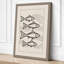Four Fish Study Japandi - Wrapped Canvas-980701328-980701338