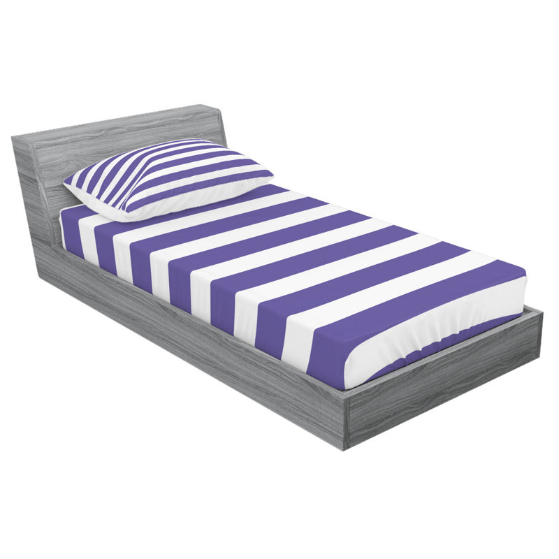 Microfiber Striped Sheet Set, Twin, Striped 5