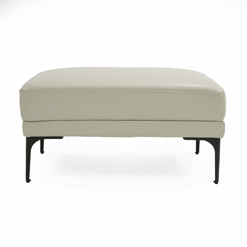 Lelia Upholstered Ottoman,  Light Gray