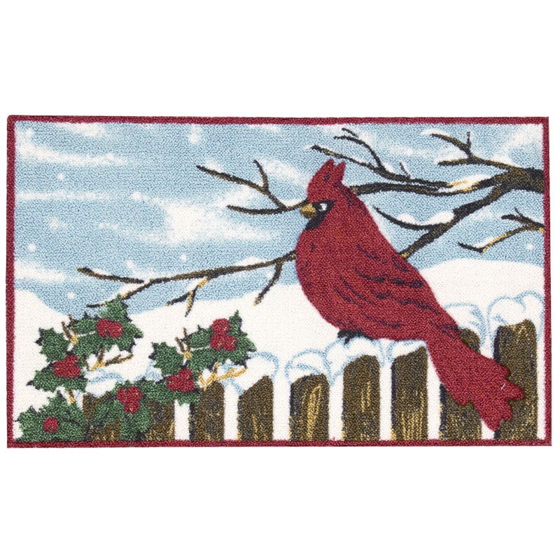 Tapis bleu / rouge Bryson, Rectangle 1 pi 5 po x 2 pi 4 po