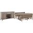 Extendable Trestle Dining Table With 2 Benches And Buffet
