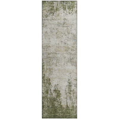 Premium Machine Washable Prisco Olive Rug